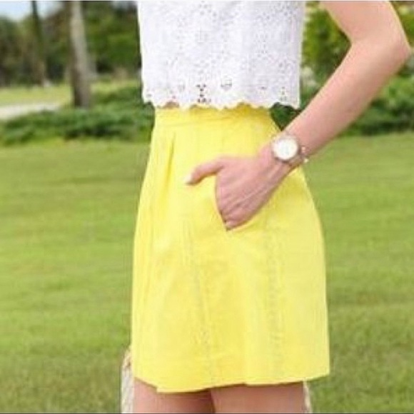 J.crew Cotton Pique Lace Stripe Skirt - Picture 2 of 8